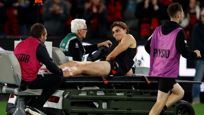 Jones’s ankle was ‘pointing the wrong way’. Picture: Michael Willson/AFL Photos via Getty Images