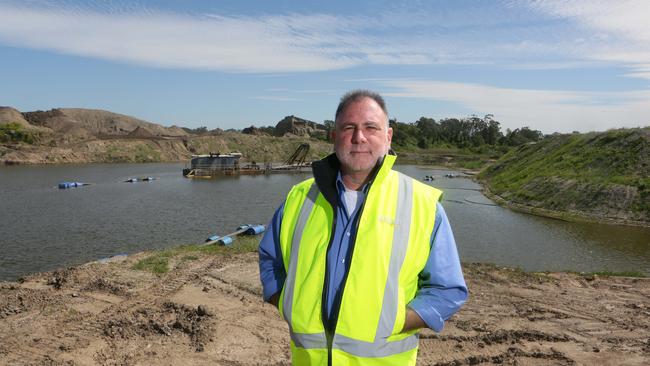 Benedict Industries managing director Ernest Dupere at the site of the proposed Georges Cove marina. Picture: Ian Svegovic