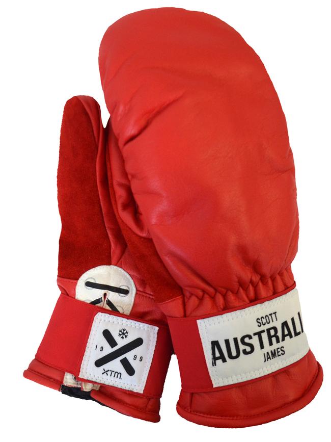 Scotty James's red Boxing Kangaroo gloves.