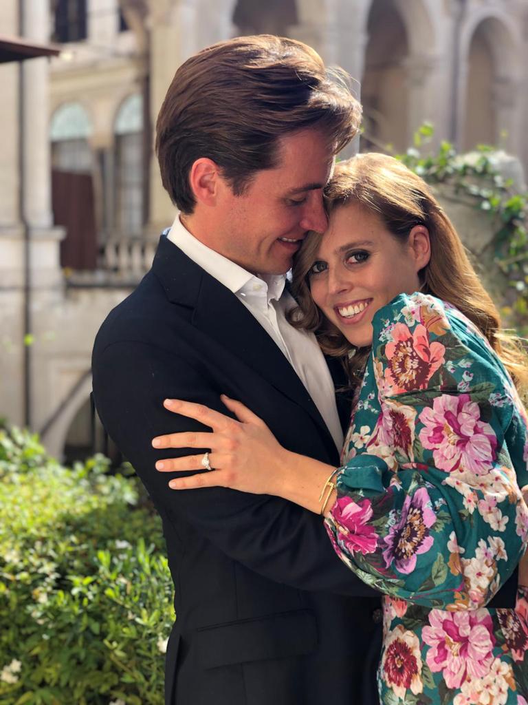 Princess Beatrice is engaged to marry property developer Edoardo Mapelli Mozzi. Picture: Princess Eugenie/BUCKINGHAM PALACE/AFP