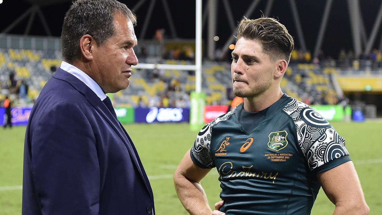 Wallabies coach Dave Rennie is happy to have won but has expressed his frustration at their inability to finish off tries. Photo: Getty Images