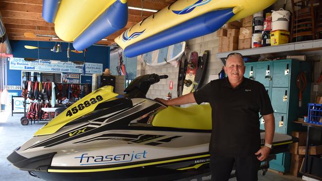 Larry Birch from Fraserjet with one of his jet skis. Photo: Stuart Fast