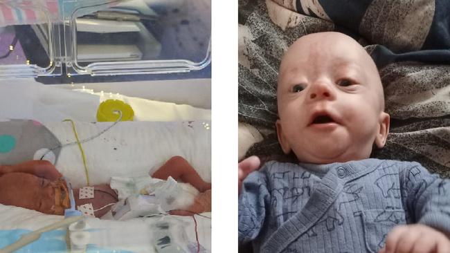 Frederick Francis Cowling has come along in “leaps and bounds” since being born three months premature.