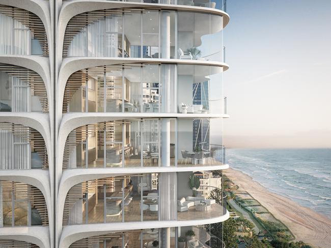 Renders of Sunset Residences at Broadbeach on the Gold Coast. Pictures- Supplied