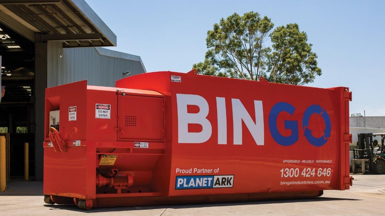 Shares in Bingo Industries fell nearly 50 per cent yesterday. Picture: Twitter @BingoBins