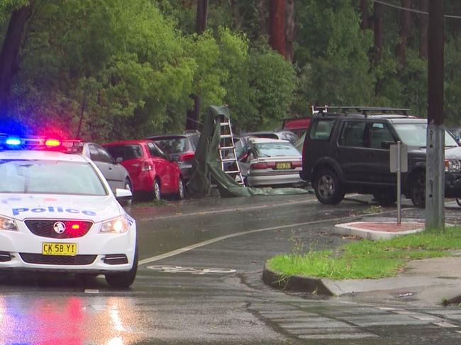 One male is dead and two men are in hospital after a fatal crash during a storm at around 9:10 am this morning. Picture: TNV