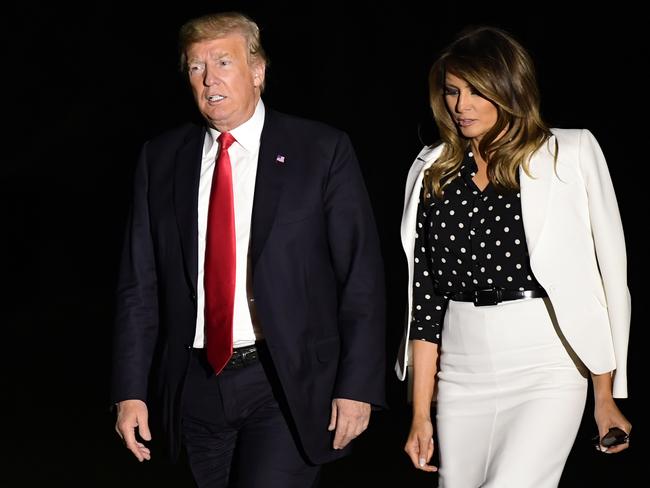 President Donald Trump and first lady Melania Trump. Picture: AP