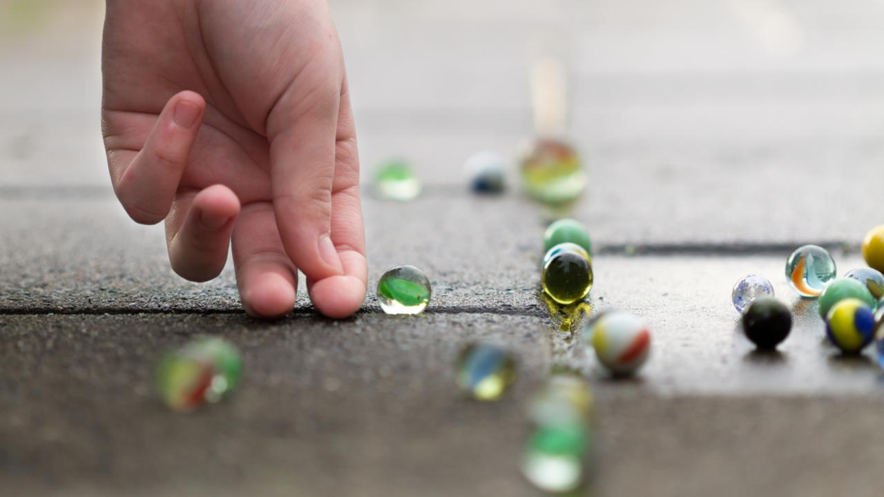 There are many games to play with marbles. Picture: iStock