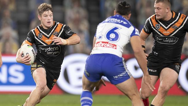 Harry Grant has been a revelation for Wests Tigers. Picture: AAP Image/Craig Golding