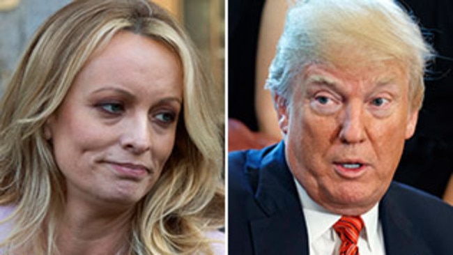 Stormy Daniels and Donald Trump.