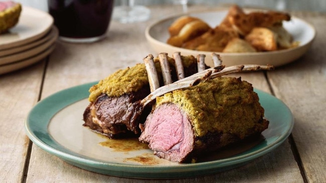 Michel Roux Jr’s rack of lamb with an olive crust.