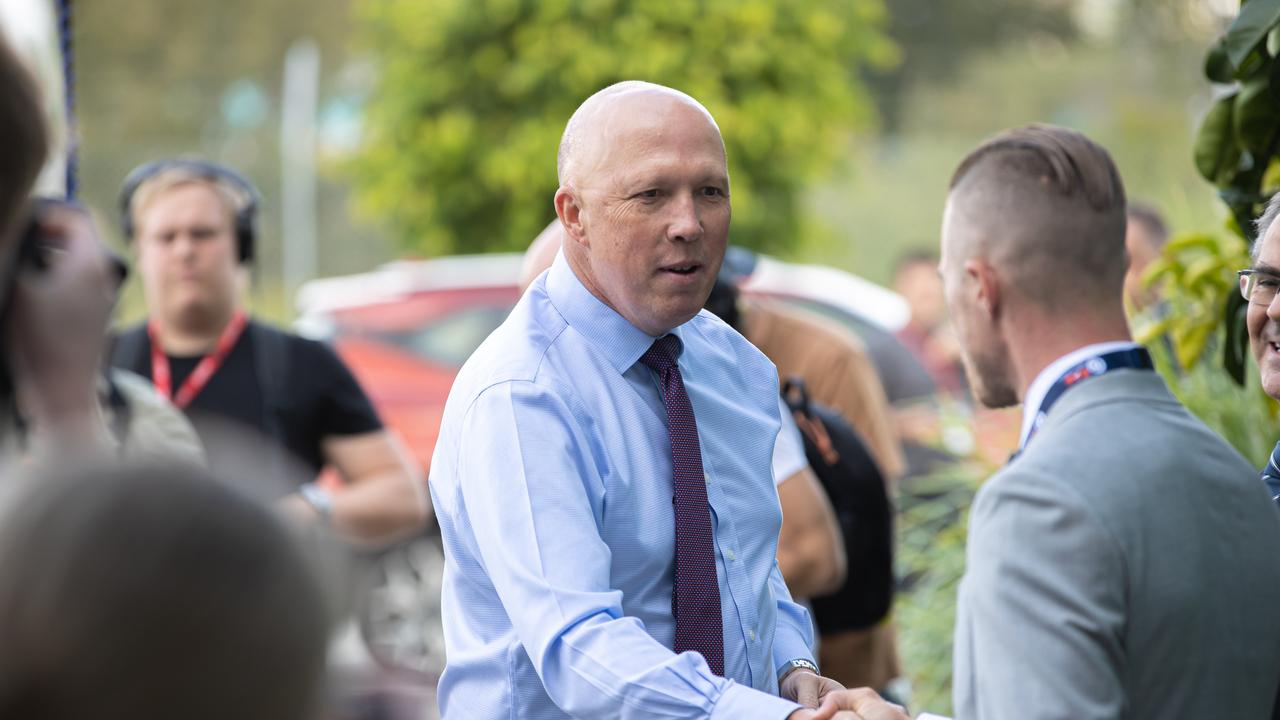 Mr Dutton lashed out at Labor’s credentials. Picture: Jason Edwards