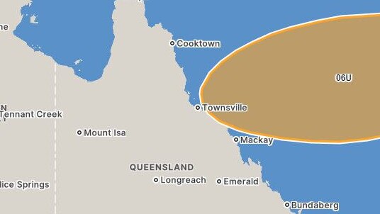 The forecast impact zone for 06U next Wednesday and Thursday.