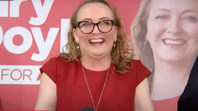 Labor's Mary Doyle snatches historic victory in the 2023 Aston by-election in Melbourne's outer east. Picture: ABC