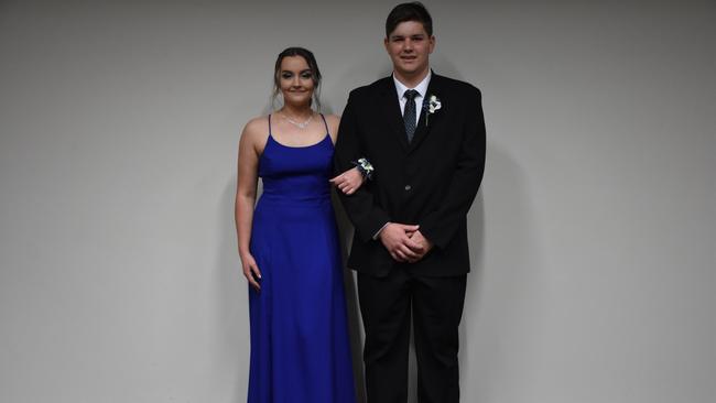 Jordan Stonehouse with formal partner Elyza at the Warwick SHS formal.