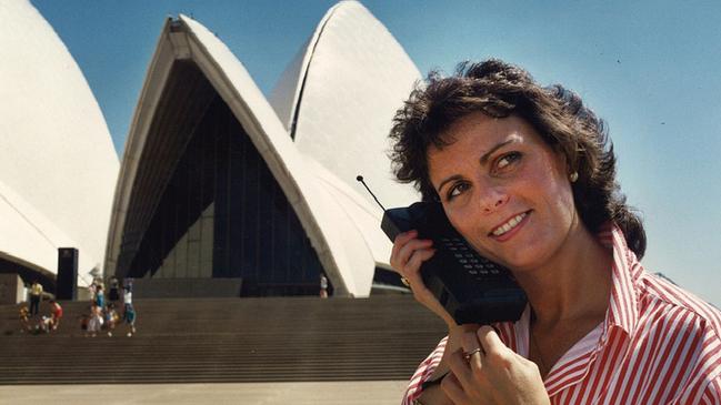 Mobile Phone The Walkabout, famously nicknamed "The brick" was manufactured by Mitsubishi and was Australia's first handheld mobile phone. It was one of three phones in the 'Explorer' range that launched on the steps of the Sydney Opera House.