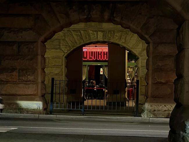 The entrance to Oltra pizza shop and bar at Central Station in Sydney. Picture: Instagram