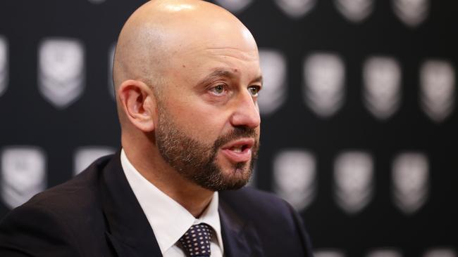 NRL CEO Todd Greenberg says pay cuts across the board are a very real possibility for players and staff. Picture: Matt King/Getty Images