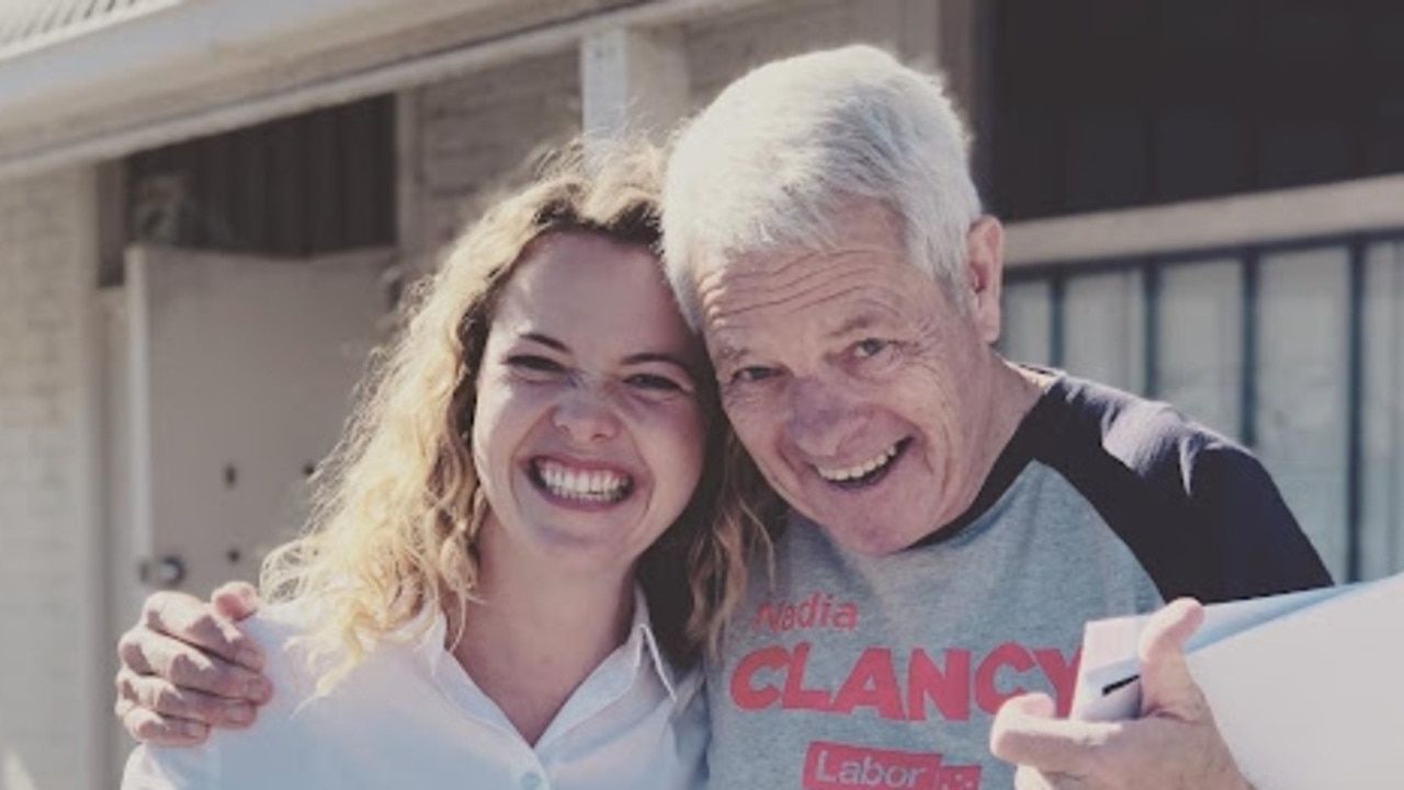 Labor MP’s dad filmed in wild polling booth act