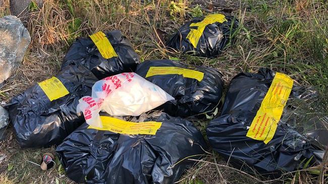 About 150kg of the dangerous material was found at Wooyung. Picture: Fire and Rescue NSW Tweed Heads