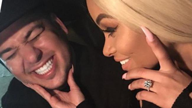 Blac Chyna, seen here with her engagement ring, is pregnant with Rob Kardashian’s child. Picture: Instagram