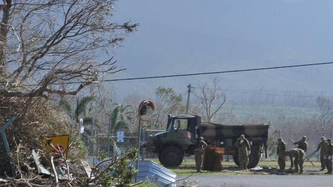 Ten anniversary of Cyclone Yasi. Troops help in the clean-up of Cardwell. Picture: Evan Morgan