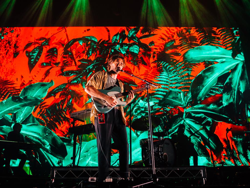 Matt Corby on stage at Greatest Southern Nights on Saturday night. Picture: Jess Gleeson