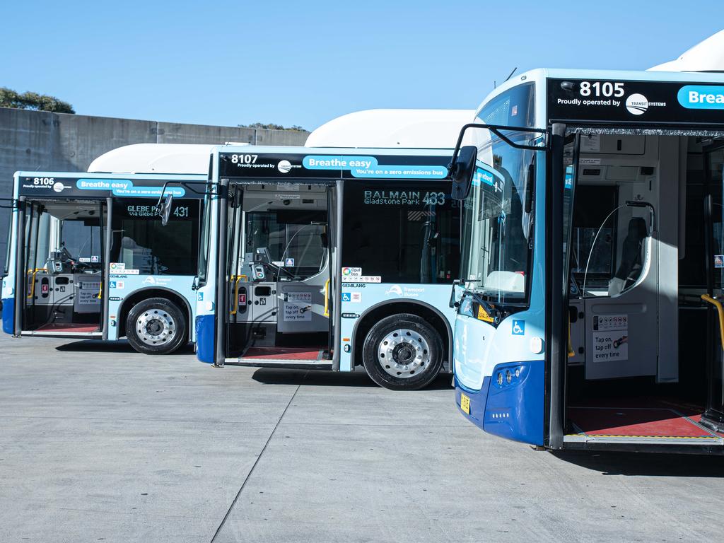 Electric buses set to roll out in Sydney. Picture: Flavio Brancaleone