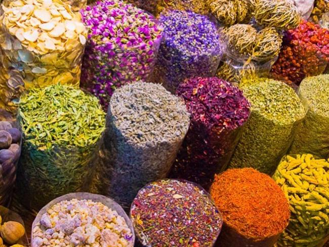 The spices in the Dubai souks are bright and the smell is insane.