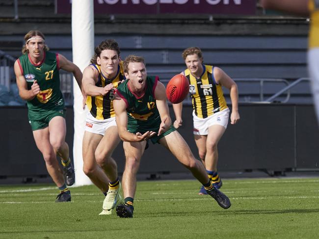 Tasmania's Will Clifford looks to take a mark. Picture: Rod Thompson