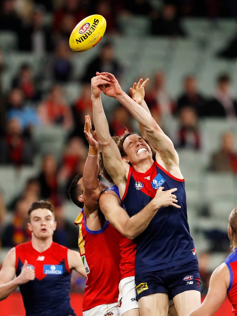 Contested marking is not Ben Brown’s strong suit. Picture: AFL Photos/Getty Images