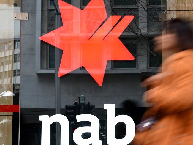 SYDNEY, AUSTRALIA - NCA NewsWire Photos AUGUST, 12, 2020: National Australian Bank (NAB) signage in Sydney. Picture: NCA NewsWire/Bianca De Marchi