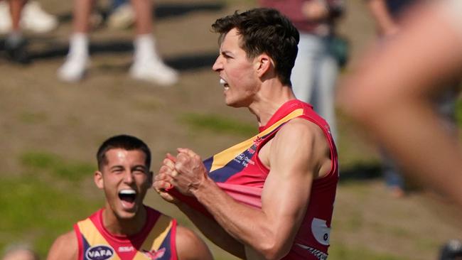 VAFA Premier Men's footy grand final at Elsternwick Park: Old Brighton v Old Scotch played at Elsternwick Park, Brighton. Old Scotch player Ryan Valentine. Picture: Valeriu Campan