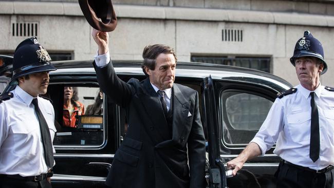 Hugh Grant as Jeremy Thorpe in A Very British Scandal.
