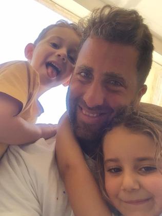 Ali Elamine with his children. Picture: Facebook