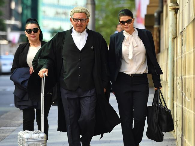 Katherine Abdallah (right) arrives at the NSW Supreme Court in Sydney in November. Picture: Joel Carrett/AAP