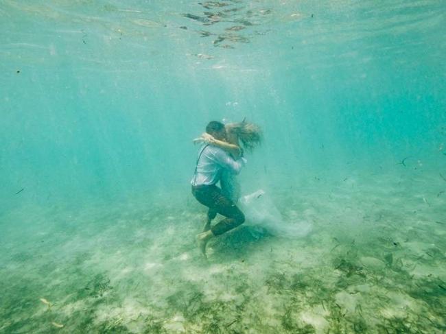 LOVE STORY: Amelia and Tyson Jater got married in Vanuatu in March and loved that their baby son Ocean could be part of their special day. Picture: CONTRIBUTED