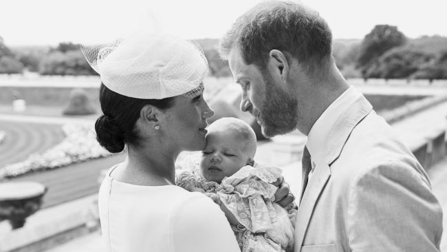 The Duke and Duchess of Sussex with Archie. Picture: Getty