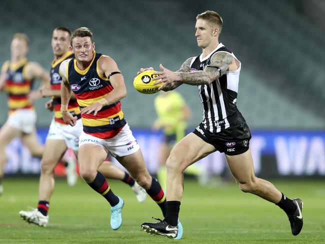 Hamish Hartlett in the prison bars during Showdown 48 at Adelaide Oval. Picture: SARAH REED