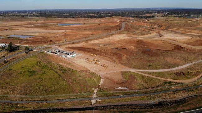 The view of Western Sydney’s airport project from the west. Picture: Toby Zerna