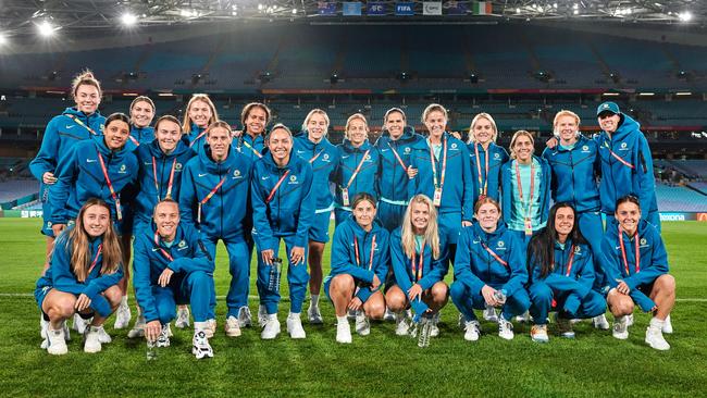 The Matildas at Stadium Australia on Wednesday night on the eve of their opening World Cup match in Sydney.