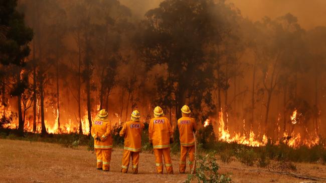 Bushfires have ravaged much of Victoria’s regions including Gippsland’s Bunyip State Park. Picture: Alex Coppel/News Corp