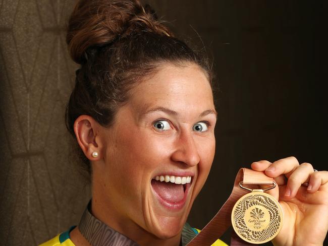 Commonwealth Games 2018.Tia-Clair Toomey pictured at The Star Gold Coast after winning a Gold Medal in weightlifting. Picture: NIGEL HALLETT