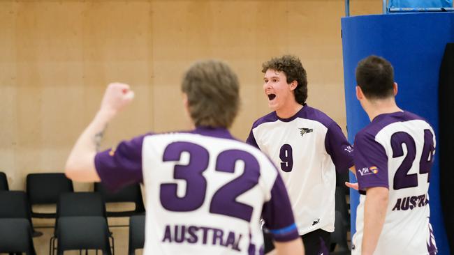 Rory Hart representing Austral Phoenix. Picture: Volleyball SA