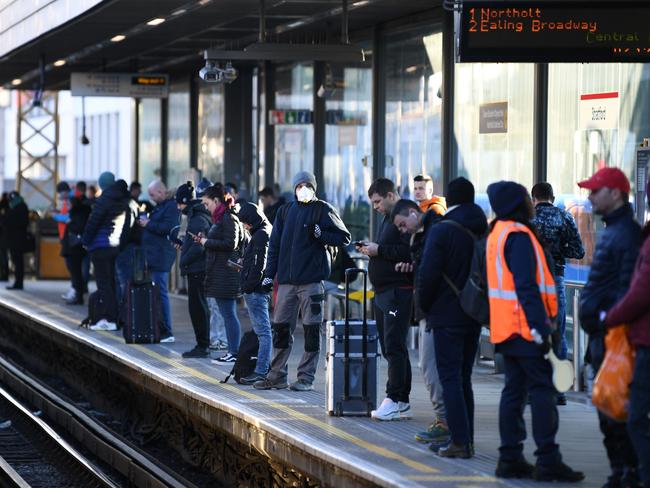 Commuters will have access to apps to determine how many people may be on a train or platform at any one time. Picture: Daniel Leal-Olivas