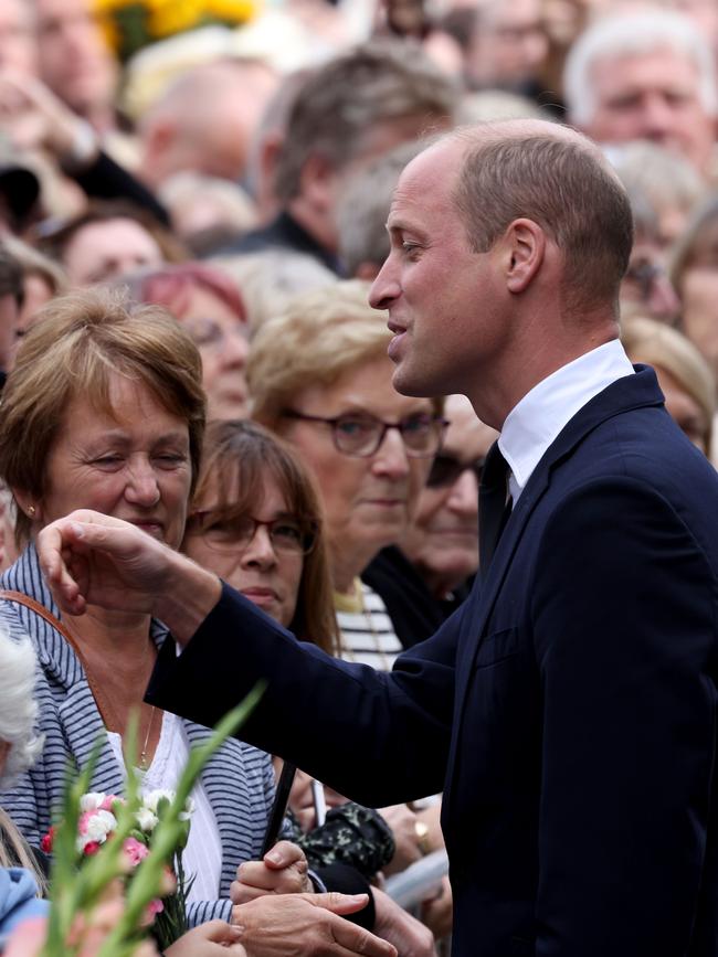 William met with fellow mourners this week. Picture: Trevor Adams/Matrix Pictures UK