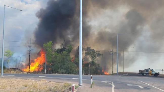 After being forced to take the road to and from Darwin, Cox Peninsula locals were further delayed when fires disrupted their route. Source: Wagait Beach Community.