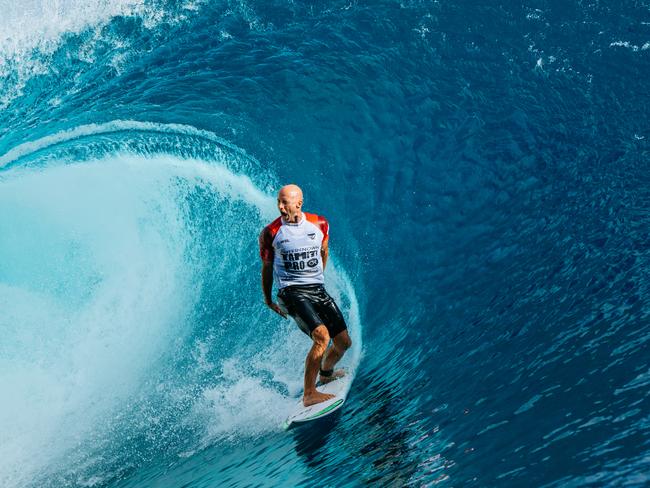 TEAHUPO'O, TAHITI, FRENCH POLYNESIA - AUGUST 18: Nathan Hedge of Australia surfs in Heat 5 of the Round of 16 at the Outerknown Tahiti Pro on August 18, 2022 at Teahupo'o, Tahiti, French Polynesia. (Photo by Beatriz Ryder/World Surf League)