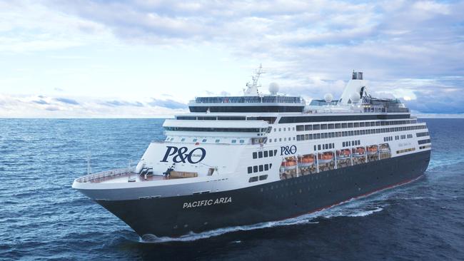P&O’s Pacific Aria during more favourable weather conditions. Picture: Supplied
