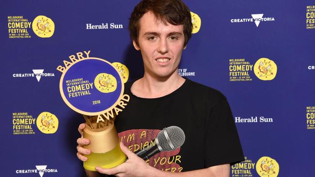 Sydney comic Sam Campbell won last year’s Melbourne International Comedy Festival  Barry Award for most outstanding show. Picture: Jim Lee